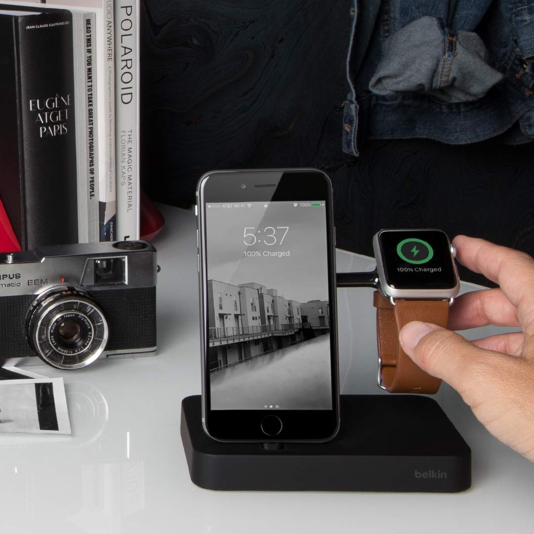 belkin-valet-ladestation-f8j200-f-r-apple-watch-iphone-mit-lightning-schwarz image 4