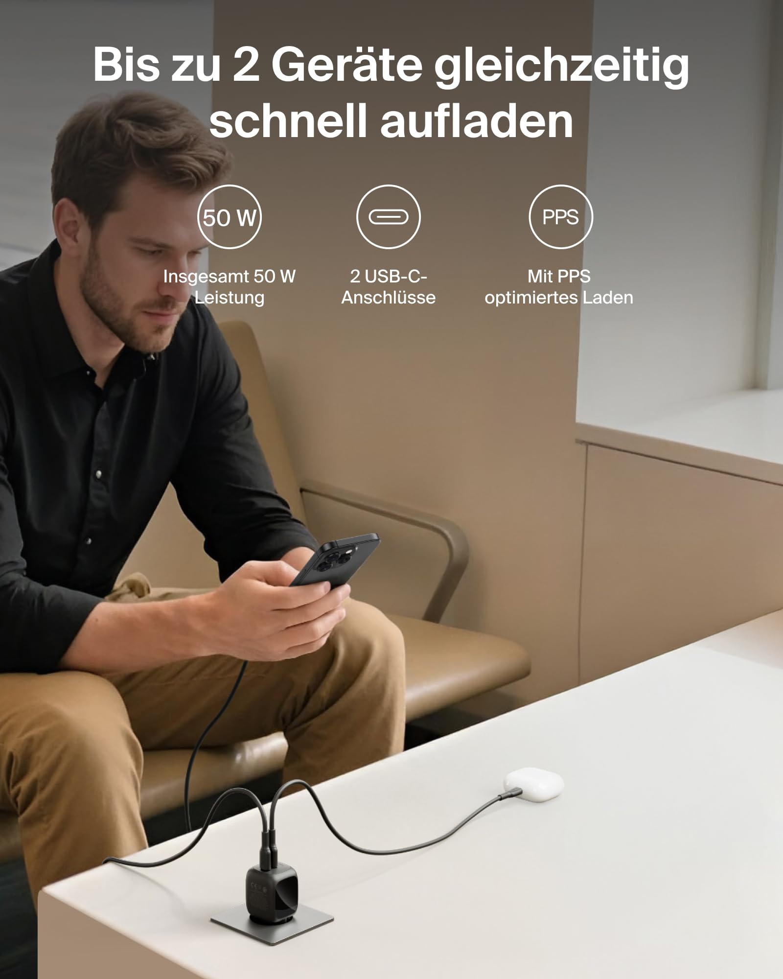 belkin-50w-gan-usb-c-ladeger-t-2-port-schnellladeger-t-schwarz image 2