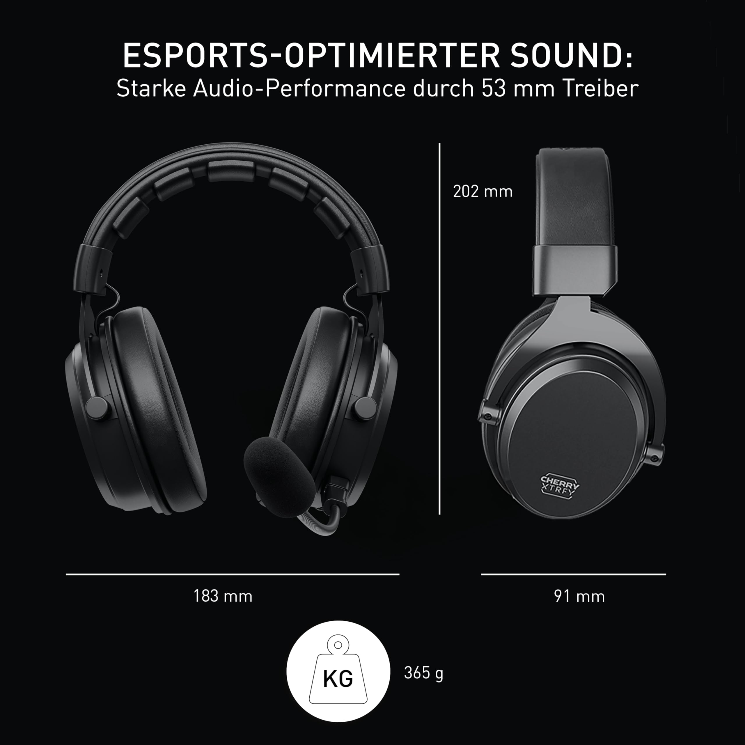 cherry-xtrfy-h3-wireless-gaming-headset-schwarz-mit-abnehmbarem-mikro image 2