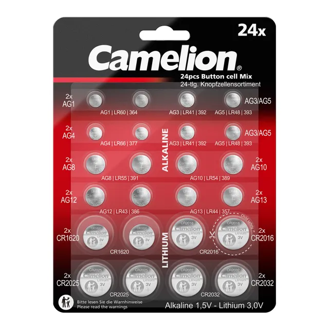 camelion-ag-alkaline-cr-lithium-knopfzellen-set-24-st-ck image 1