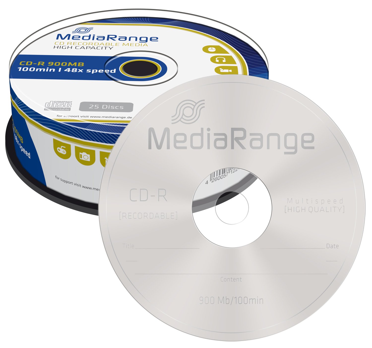 mediarange-cd-r-900mb-100-min-25er-pack-48x-speicher image 3