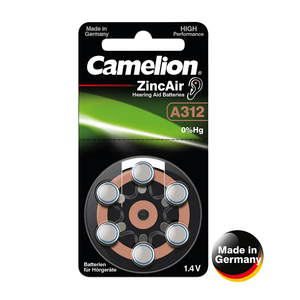 camelion-h-rger-tebatterien-a312-pr41-zink-luft-6er-pack image 1