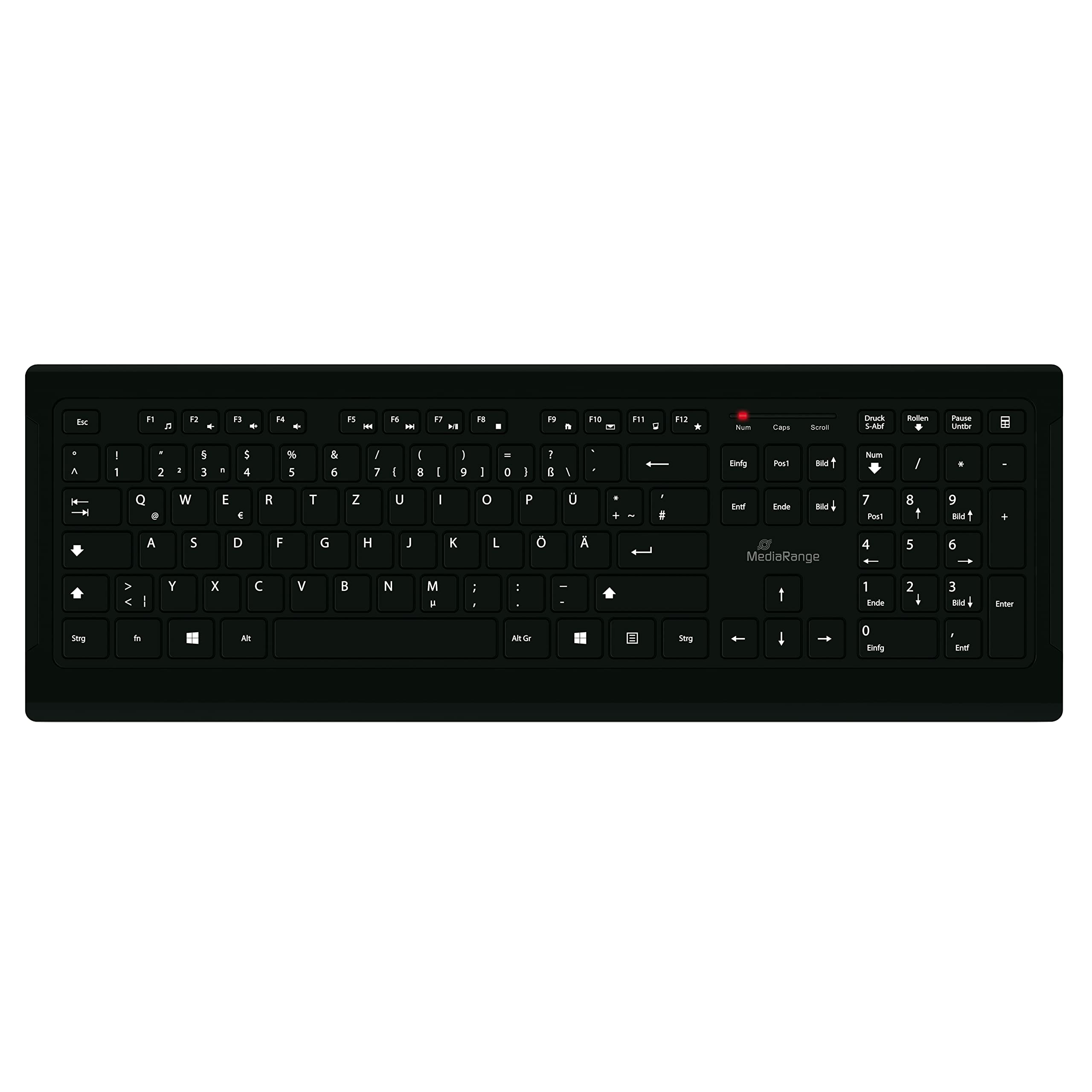 mediarange-professional-line-tastatur-kabel-qwertz-de-vollformat-schwarz image 1