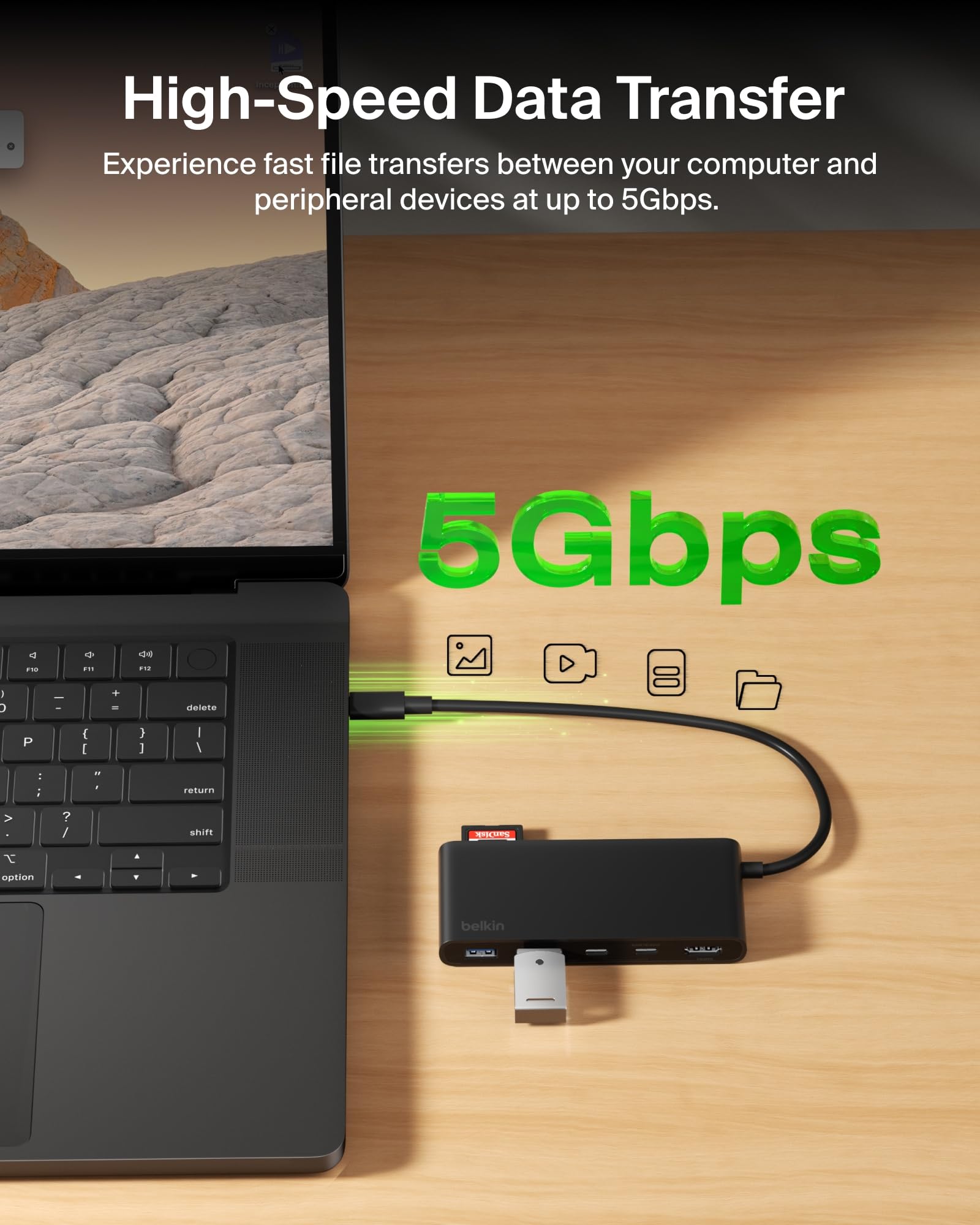 belkin-7-port-usb-c-hub-mit-4k-hdmi-60hz-100w-pd-und-sd-microsd image 6
