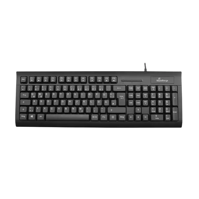 mediarange-kabel-tastatur-qwertz-mit-chip-kartenleser-schwarz image 1