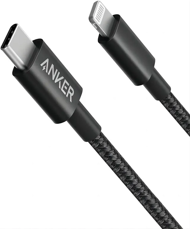 anker-331-usb-c-auf-lightning-kabel-100cm-nylon-schwarz image 1