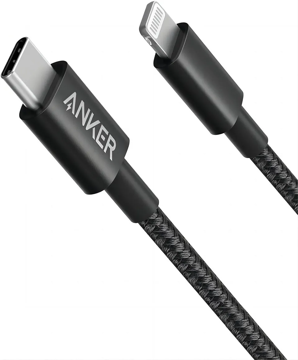 anker-331-usb-c-auf-lightning-kabel-100cm-nylon-schwarz image 1