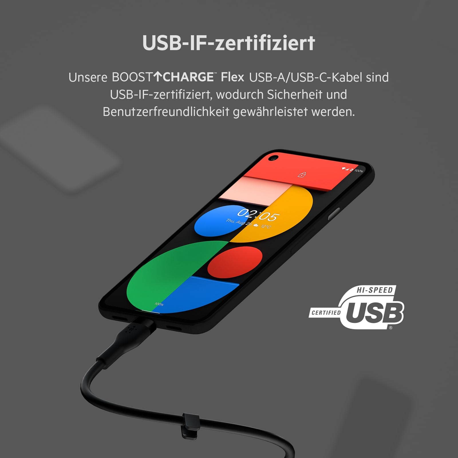 belkin-boostcharge-flex-silikon-usb-c-auf-usb-c-kabel-3-m-schwarz image 2
