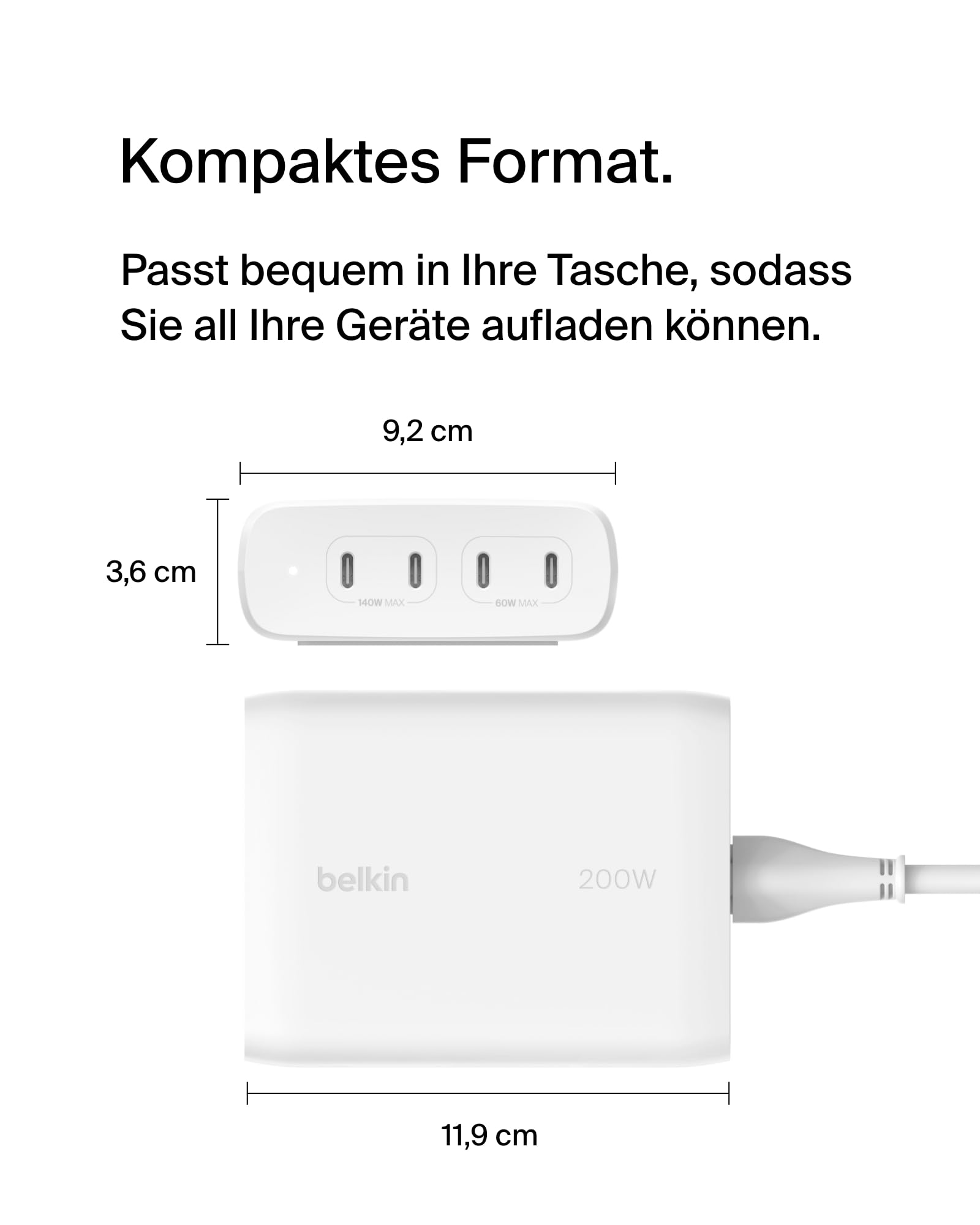 belkin-boostcharge-pro-4-port-usb-c-gan-ladeger-t-200w-pd-3-1-mit-1-5-m-kabel image 7