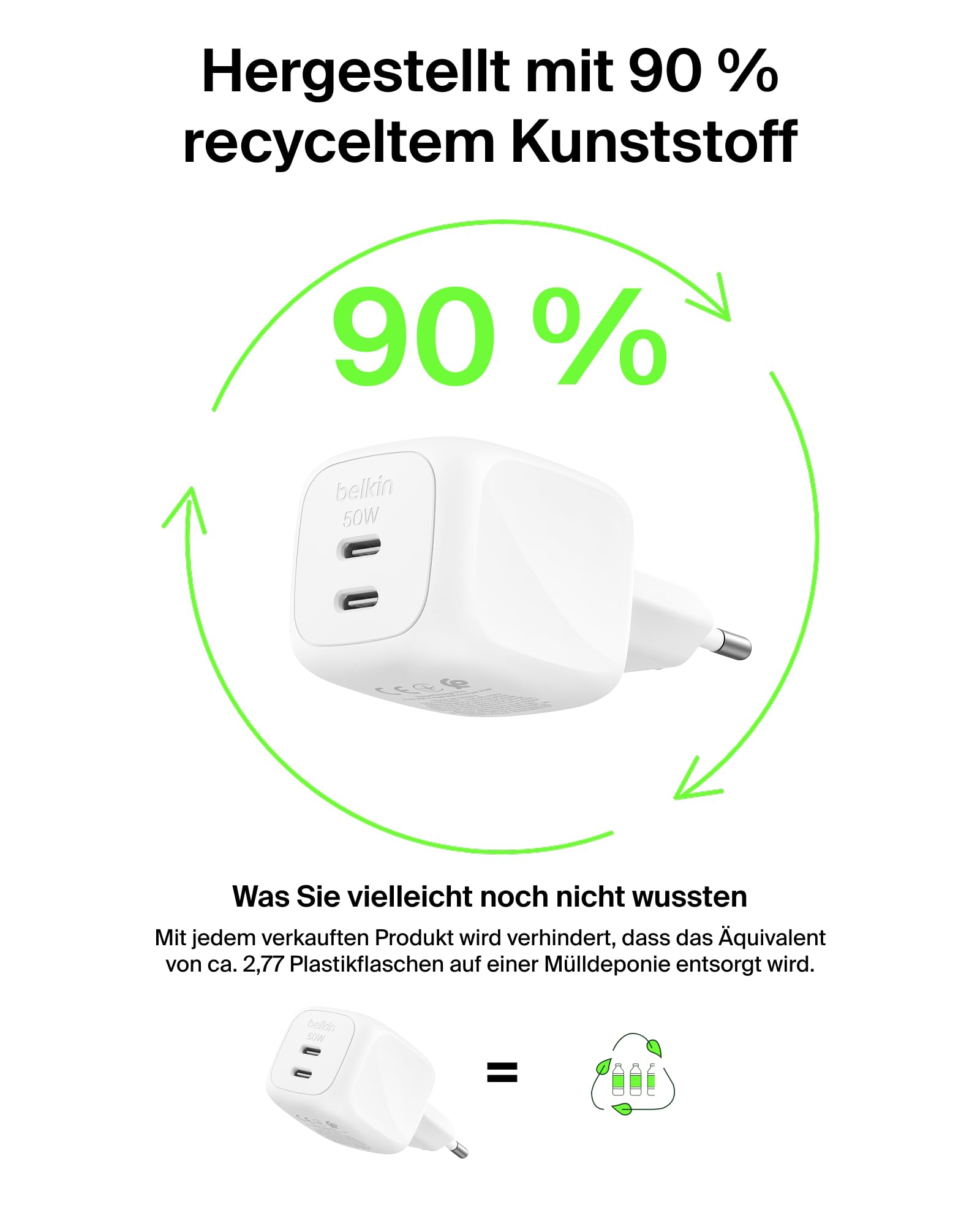 belkin-usb-c-gan-ladeger-t-50w-2-port-mit-pd-3-1-wei image 8