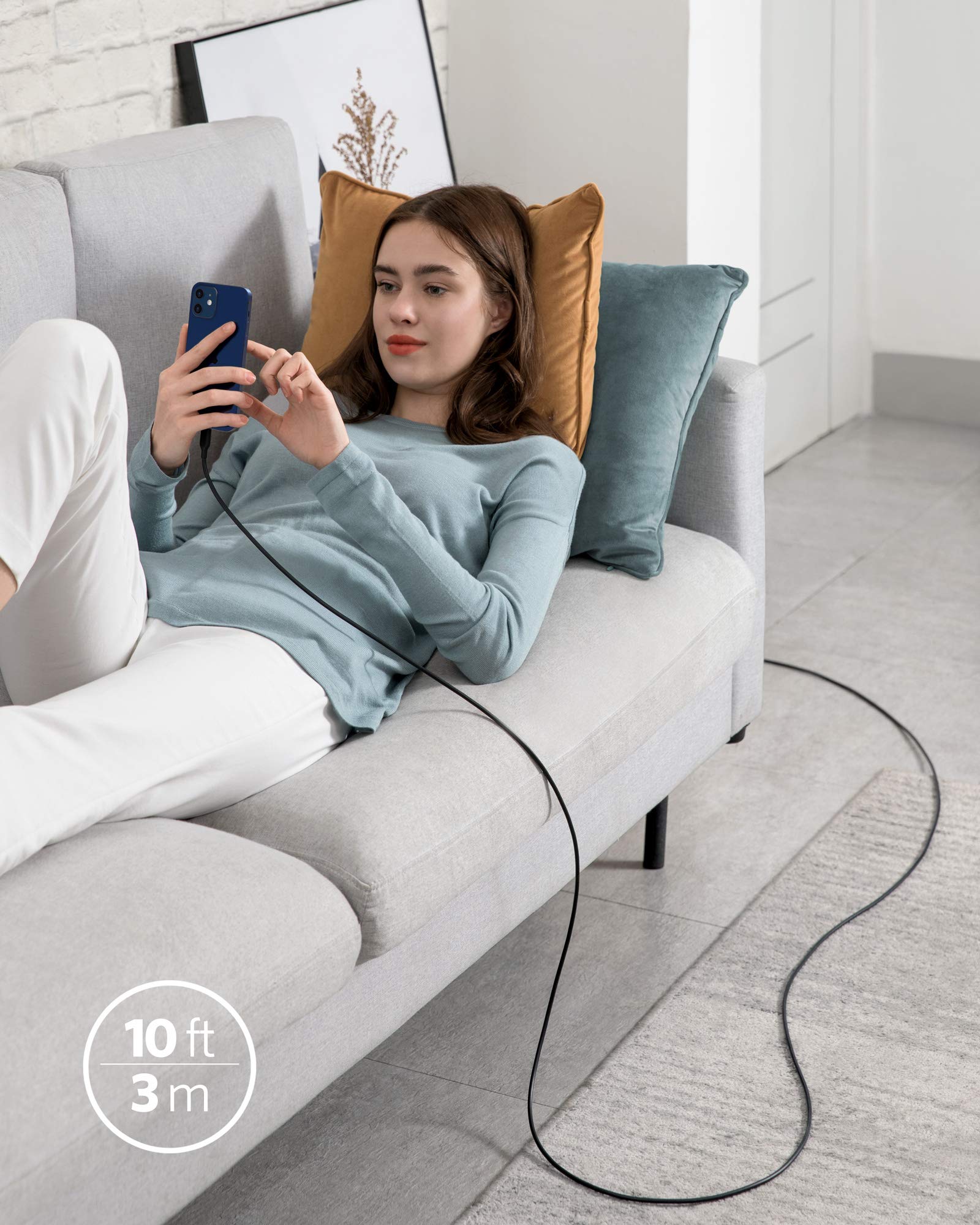 anker-powerline-ii-usb-c-auf-lightning-kabel-3m-mfi-schwarz image 6