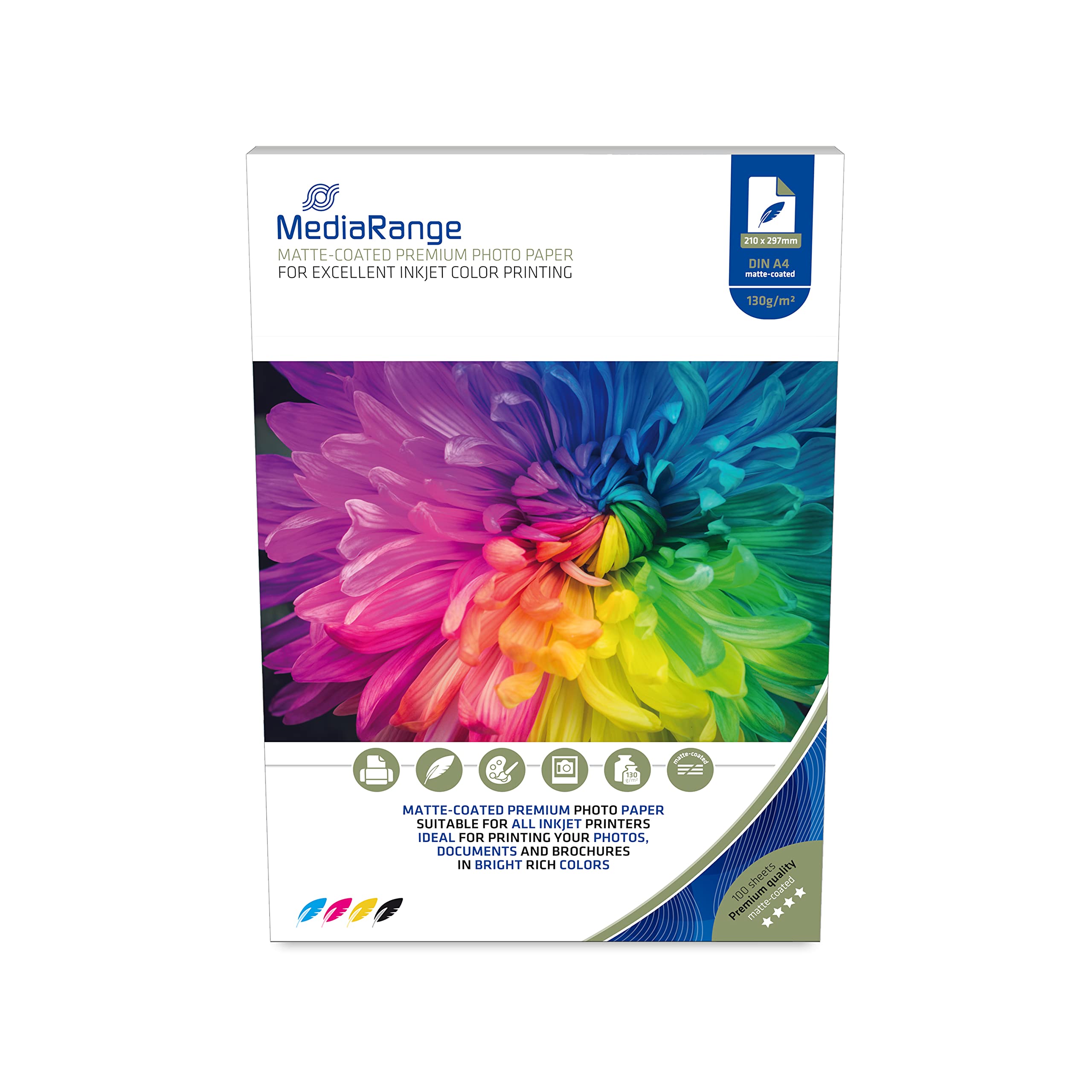 mediarange-matt-fotopapier-a4-140-g-m-100-blatt-beidseitig-f-r-inkjet-wei image 4