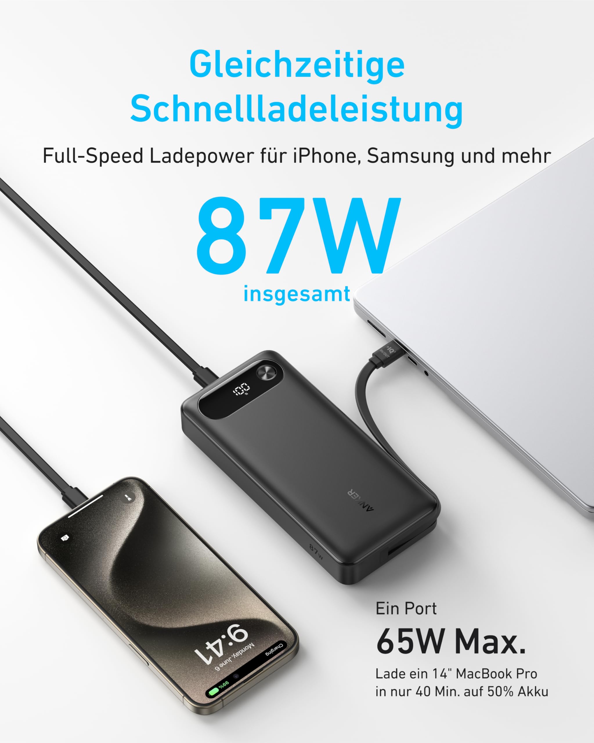 anker-powerbank-20000mah-87w-mit-integriertem-usb-c-kabel-wei image 2