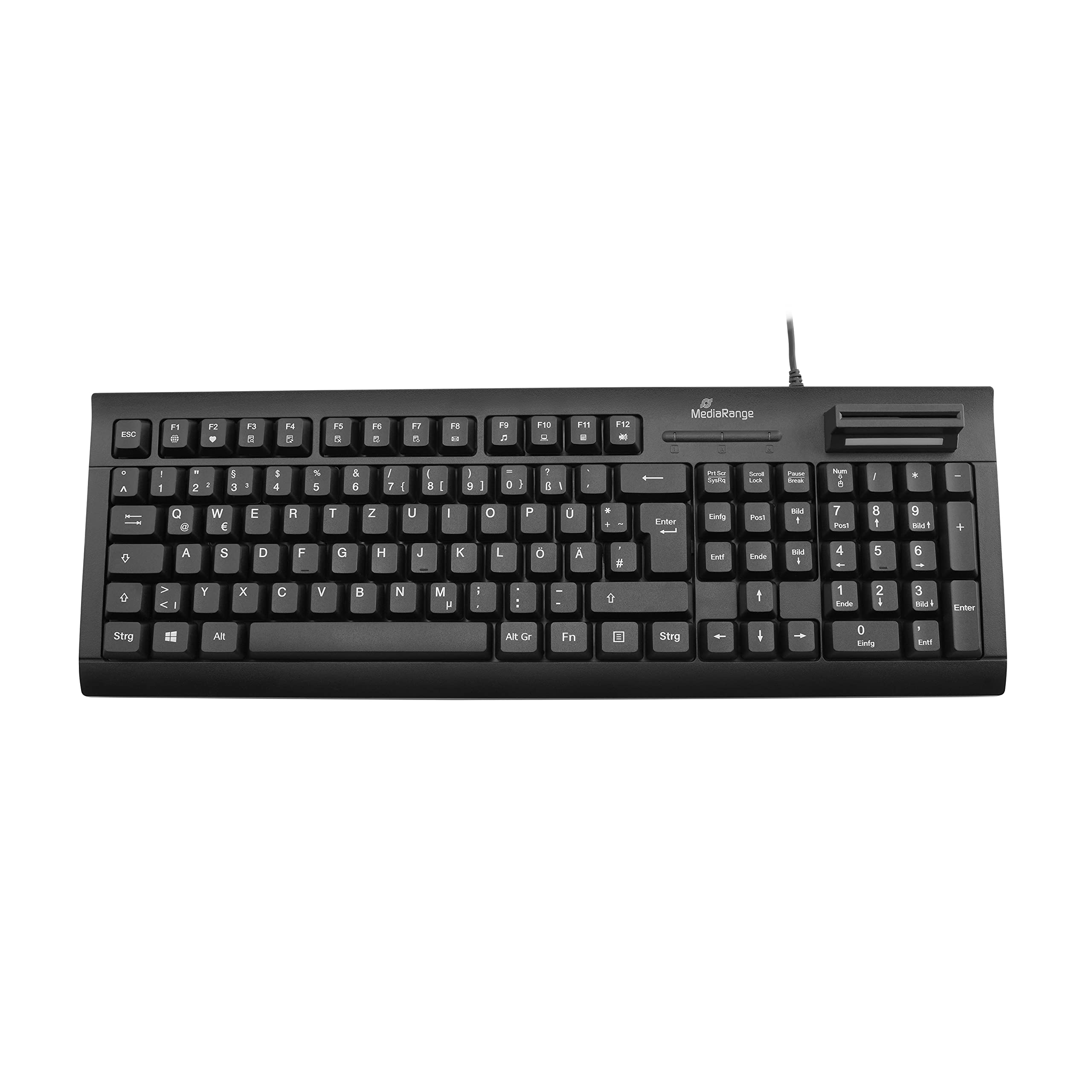 mediarange-kabel-tastatur-qwertz-mit-chip-kartenleser-schwarz image 8