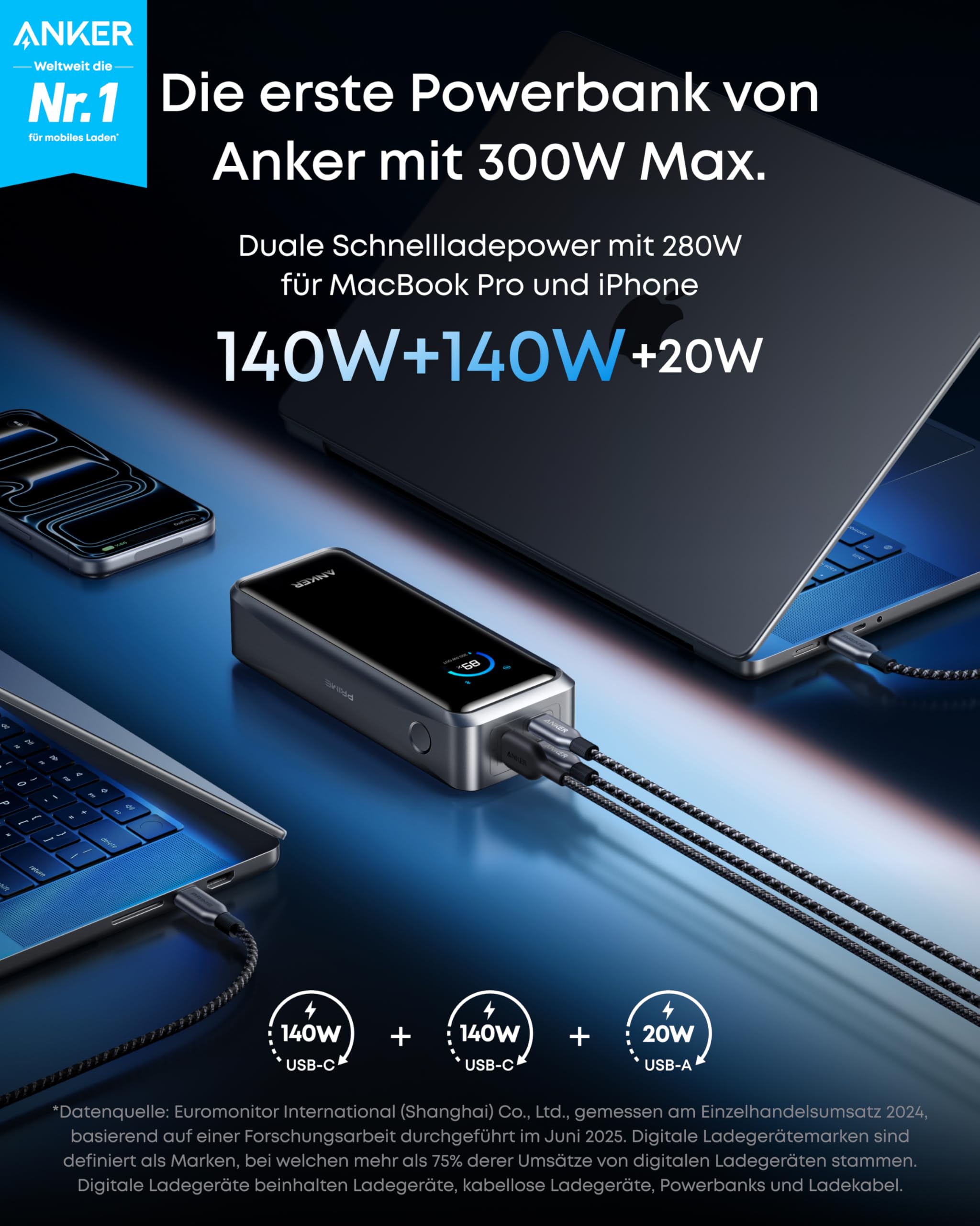 anker-prime-powerbank-26250mah-300w-140w-mit-display image 2