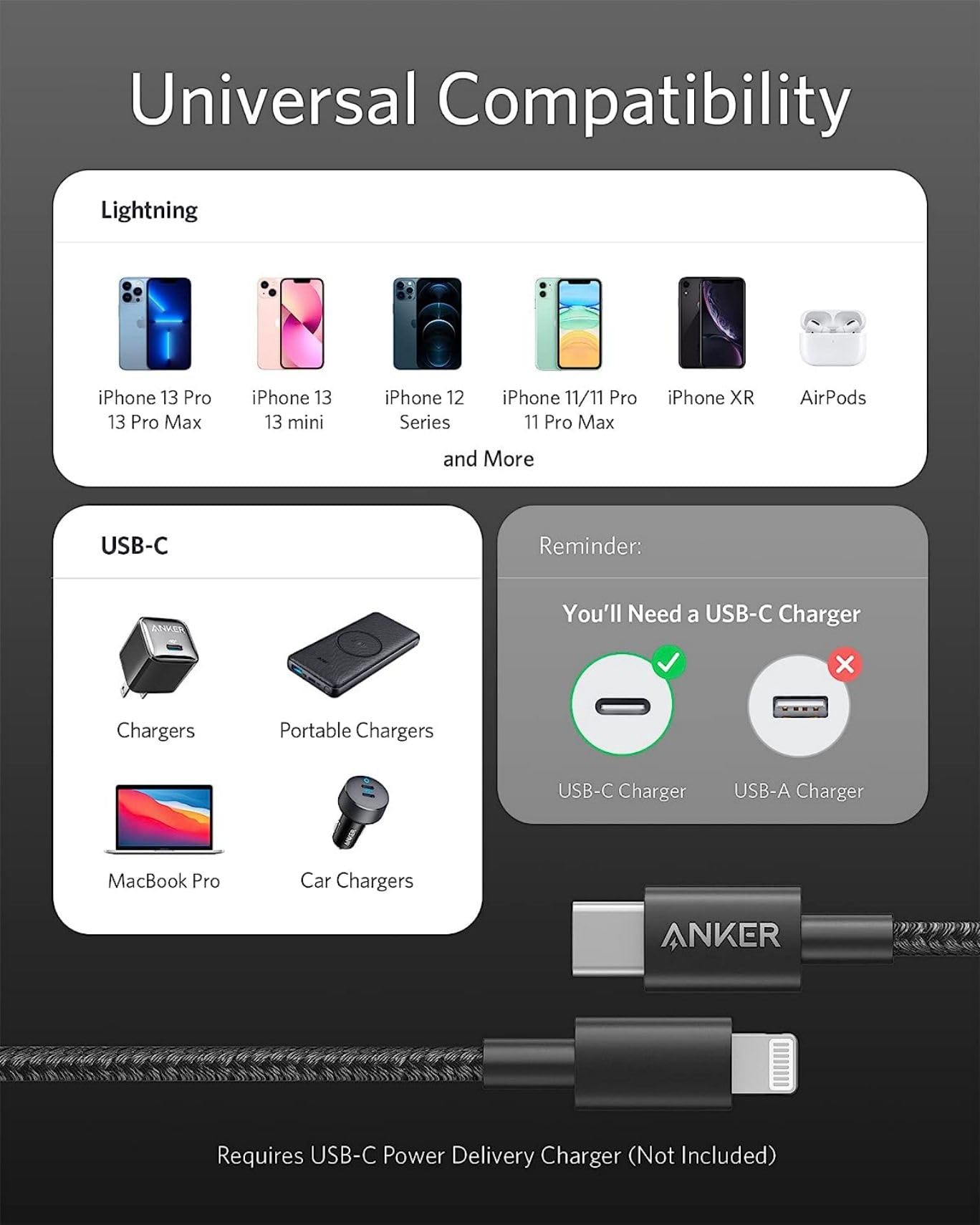 anker-331-usb-c-auf-lightning-kabel-100cm-nylon-schwarz image 3