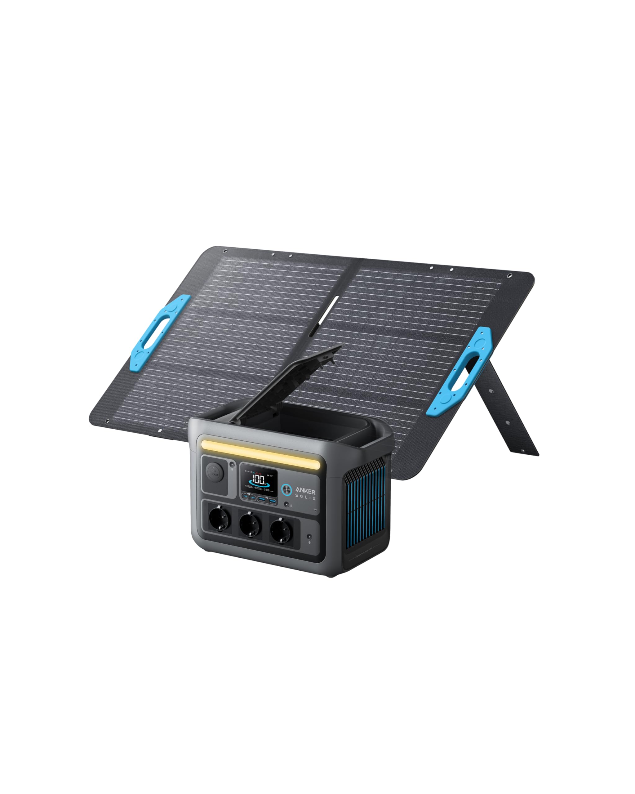 anker-solix-c800-tragbare-powerstation-768wh-1200w-mit-100w-solarpanel-und-staur image 1