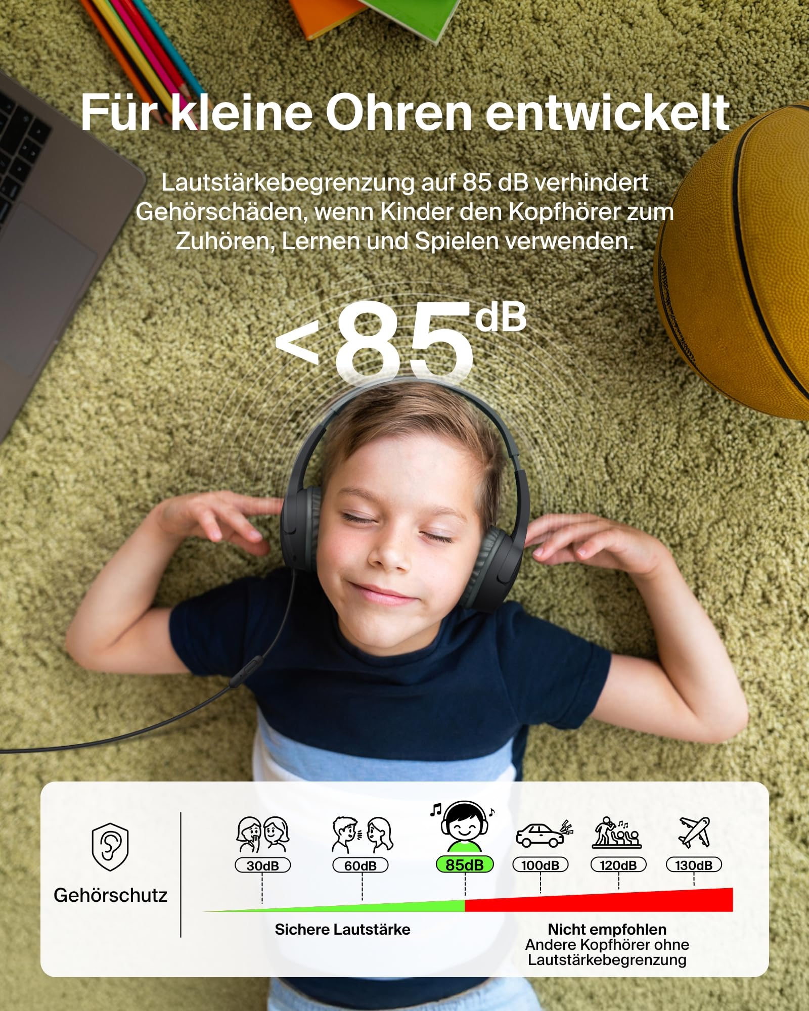 belkin-soundform-mini-kinderkopfh-rer-mit-kabel-usb-c-3-5-mm-dongle-85-db-schwar image 2