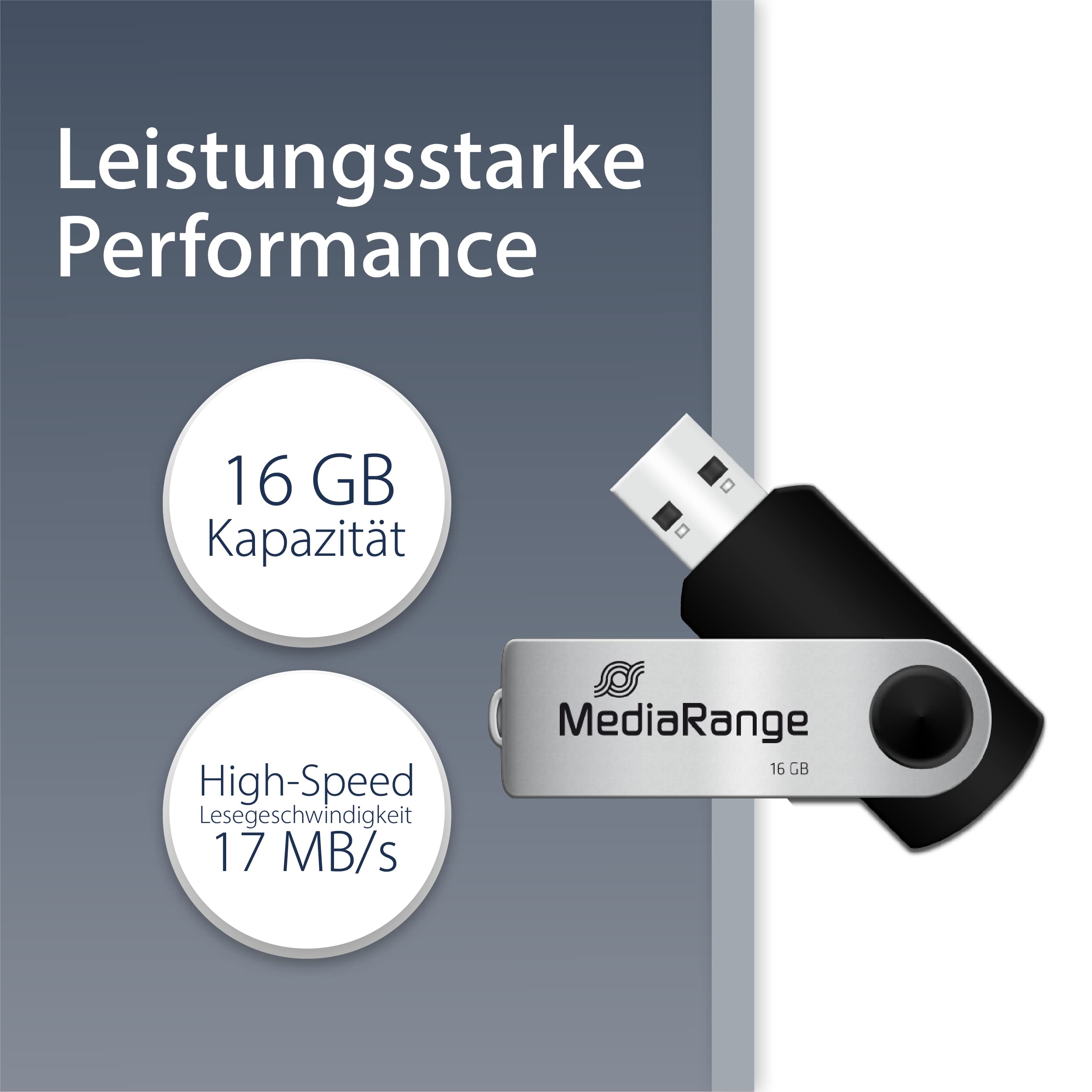 mediarange-usb-stick-usb-2-0-16gb-schwarz-drehkappe image 2