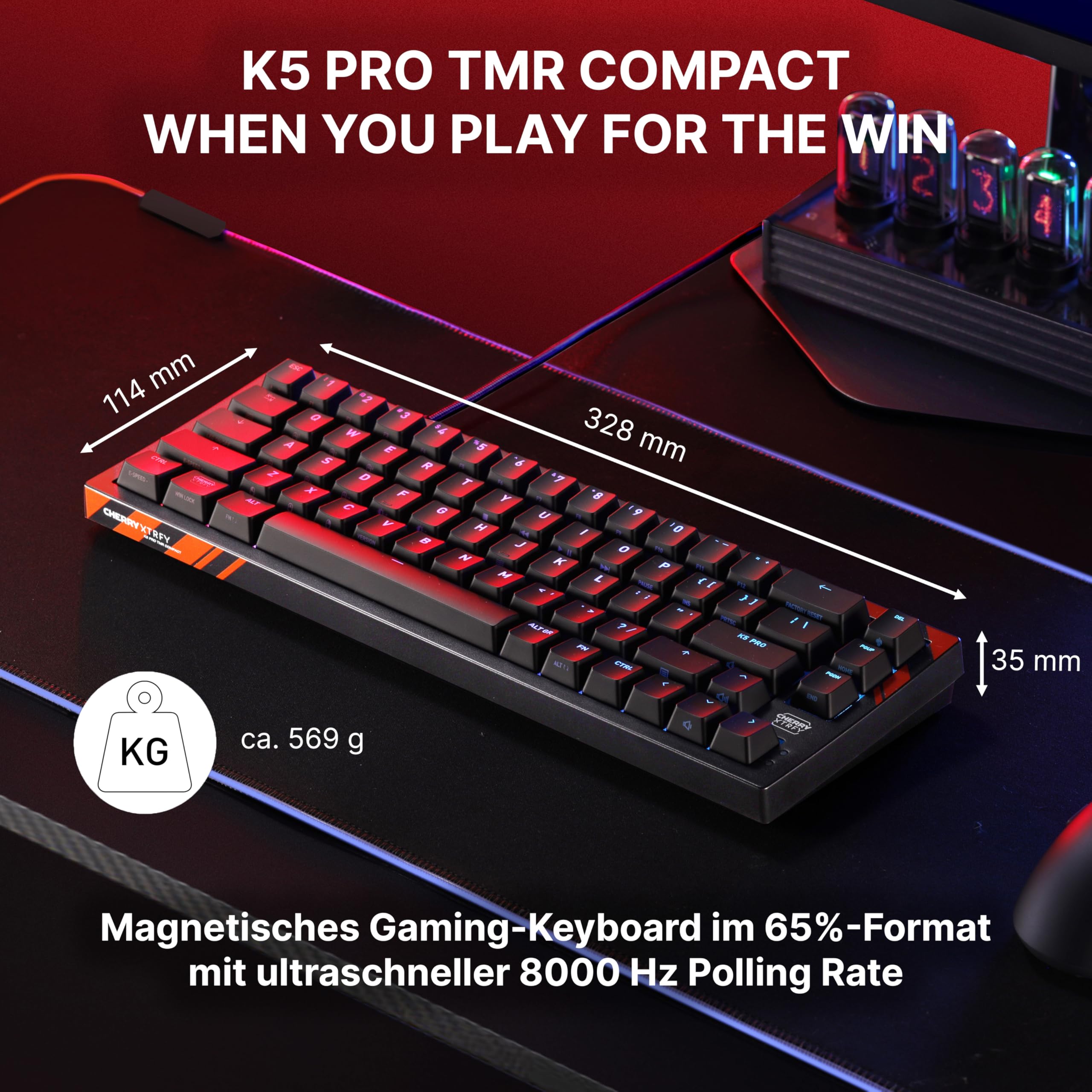 cherry-k5-pro-tmr-compact-gaming-tastatur-qwertz-schwarz image 2