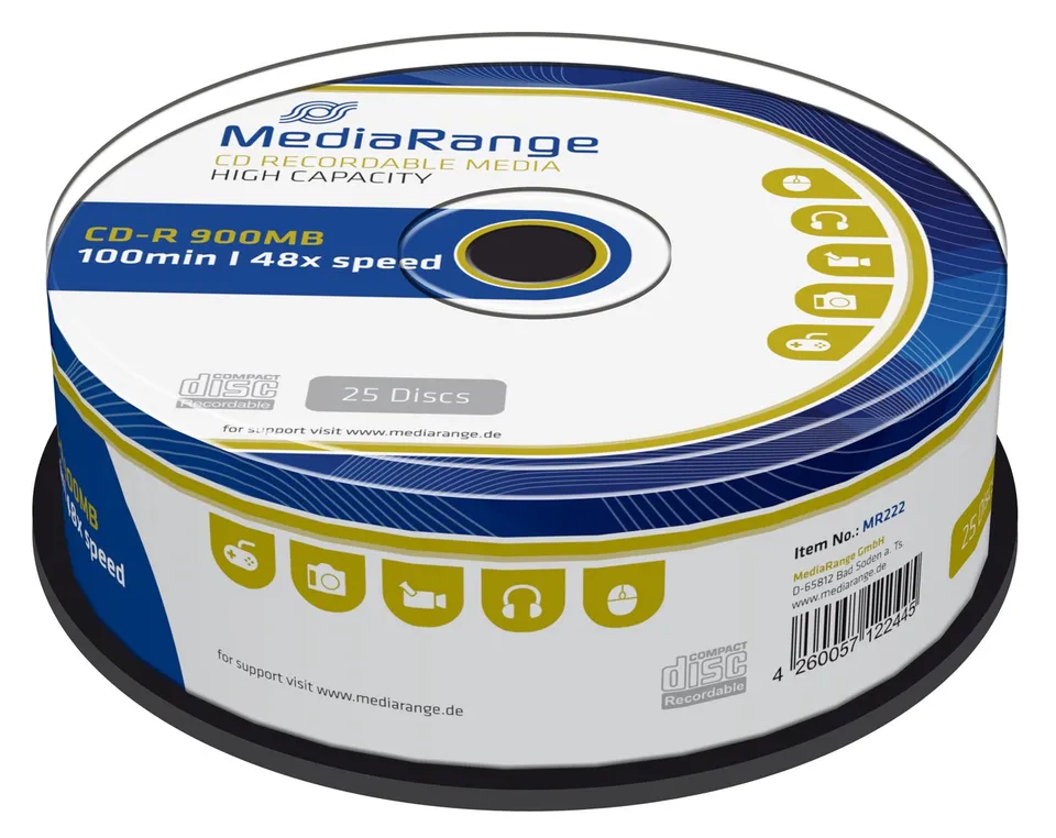 mediarange-cd-r-900mb-100-min-25er-pack-48x-speicher image 1