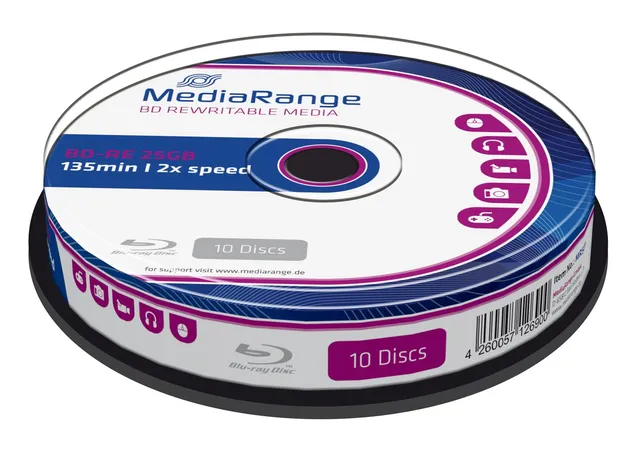 mediarange-bd-re-25gb-10er-pack-2x-wiederbeschreibbar image 1