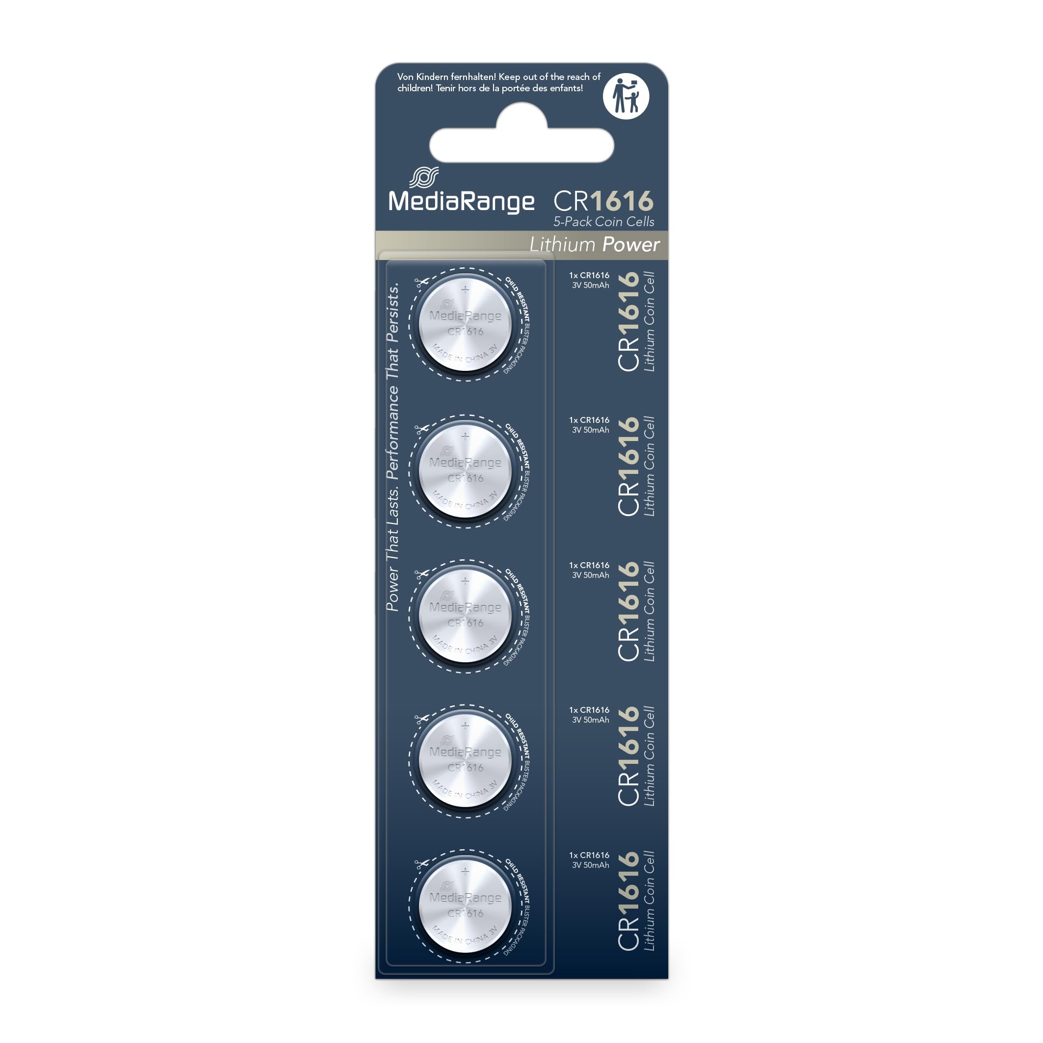 mediarange-lithium-knopfzellen-cr1616-3v-5er-pack image 1