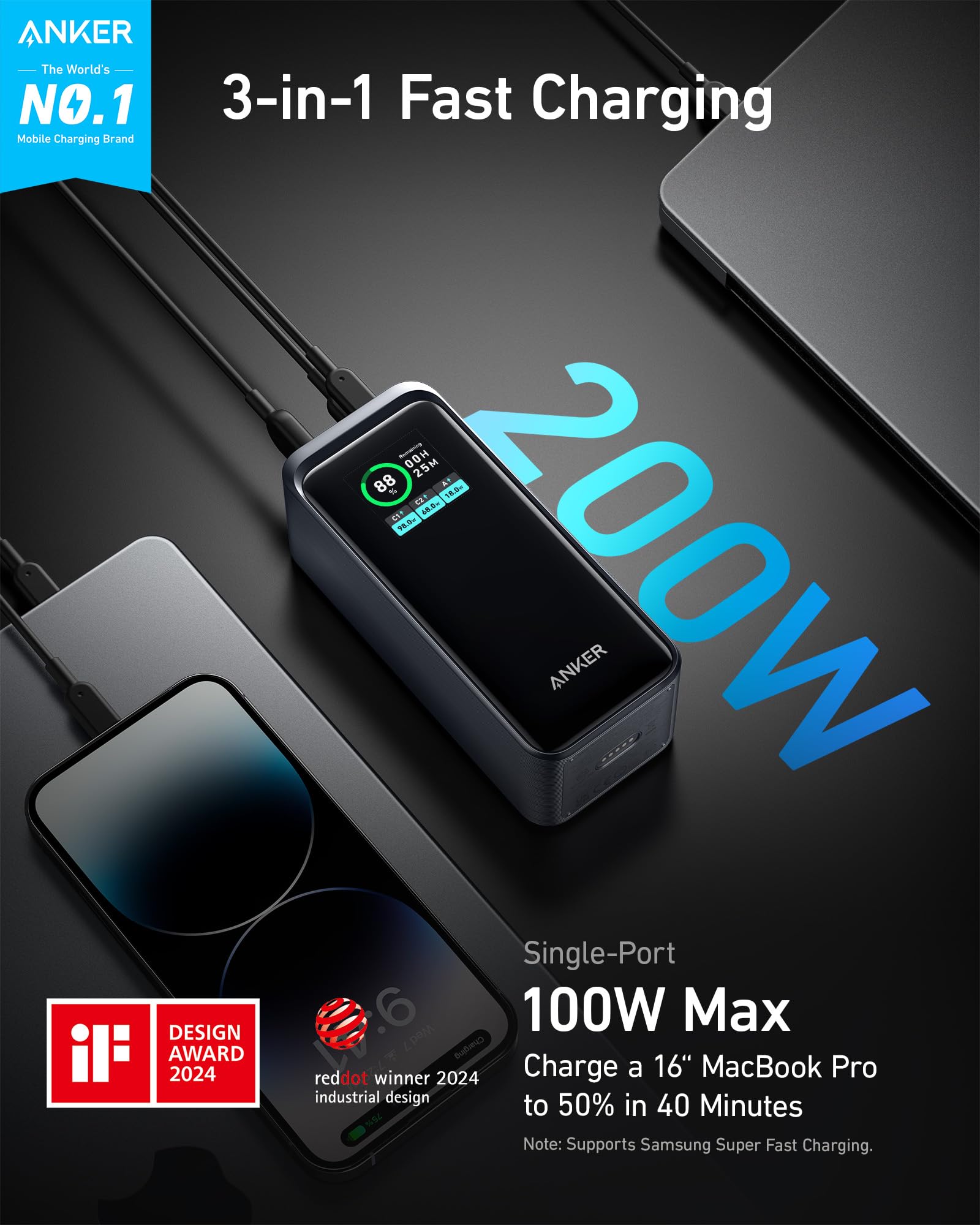 anker-prime-powerbank-20000mah-200w-72wh-mit-display image 2