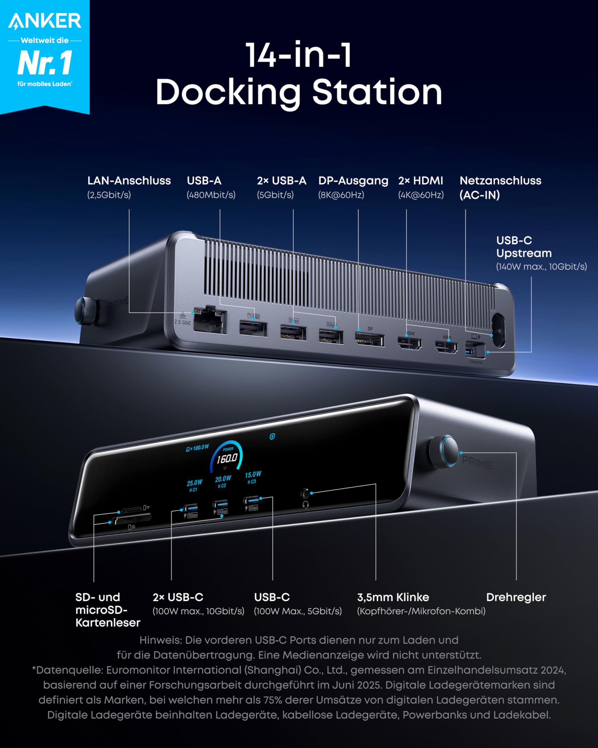 anker-prime-docking-station-14-ports-triple-display-140w-usb-c image 2