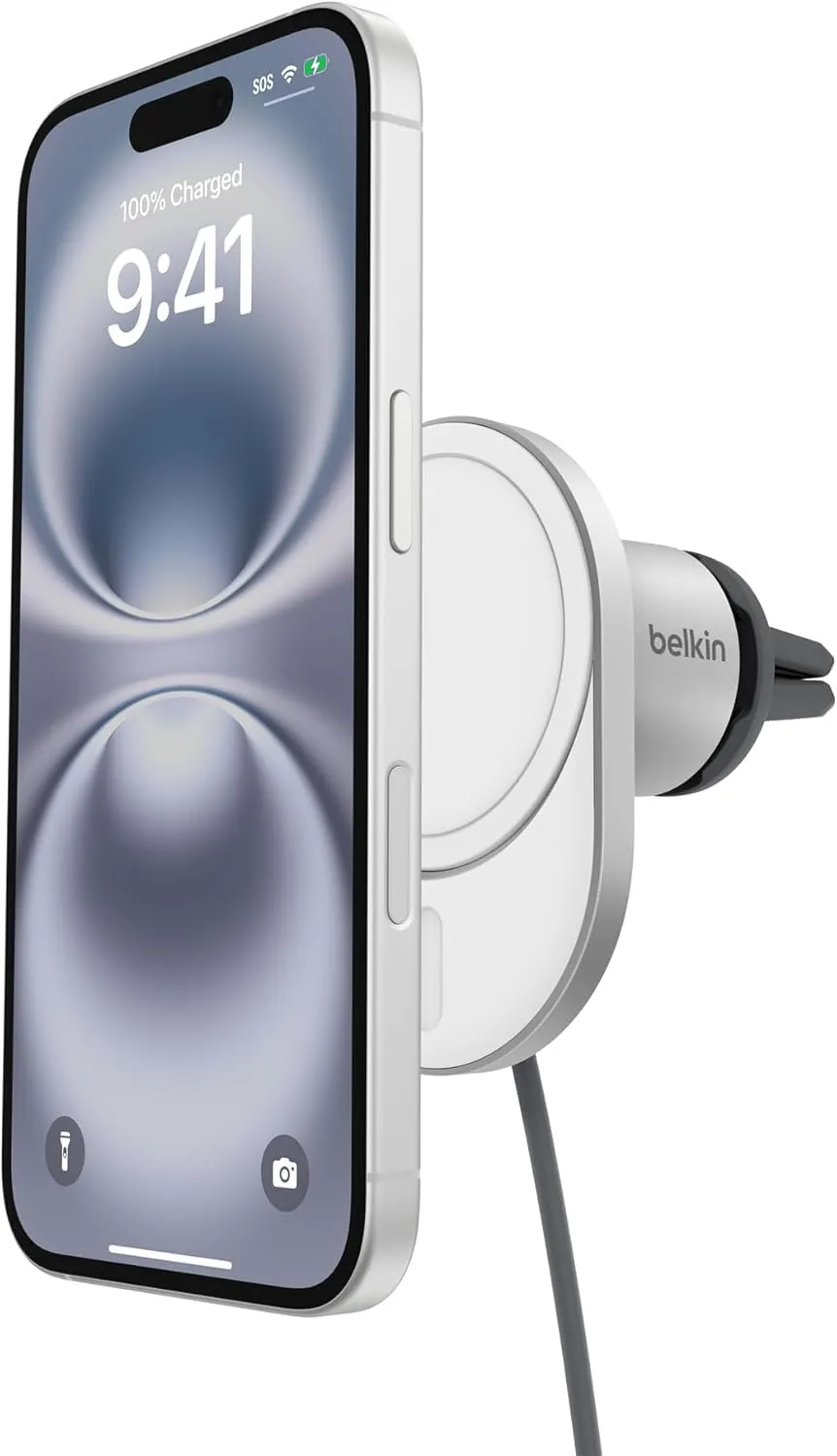 belkin-boostcharge-pro-qi2-magnetisches-kabelloses-kfz-ladeger-t-15w-mit-l-ftung image 1