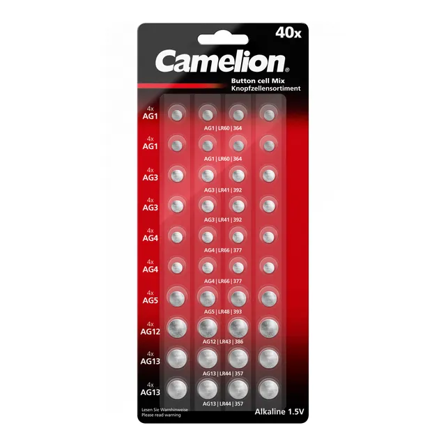 camelion-alkaline-ag-knopfzellen-40er-pack-ag1-ag13 image 1