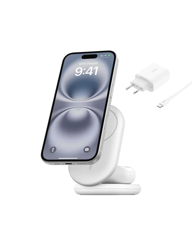 belkin-boostcharge-2-in-1-magnetisches-einklappbares-ladeger-t-qi2-15w-mit-netzt image 1