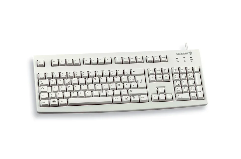 cherry-g83-6105-kabelgebundene-tastatur-qwertz-hellgrau image 1