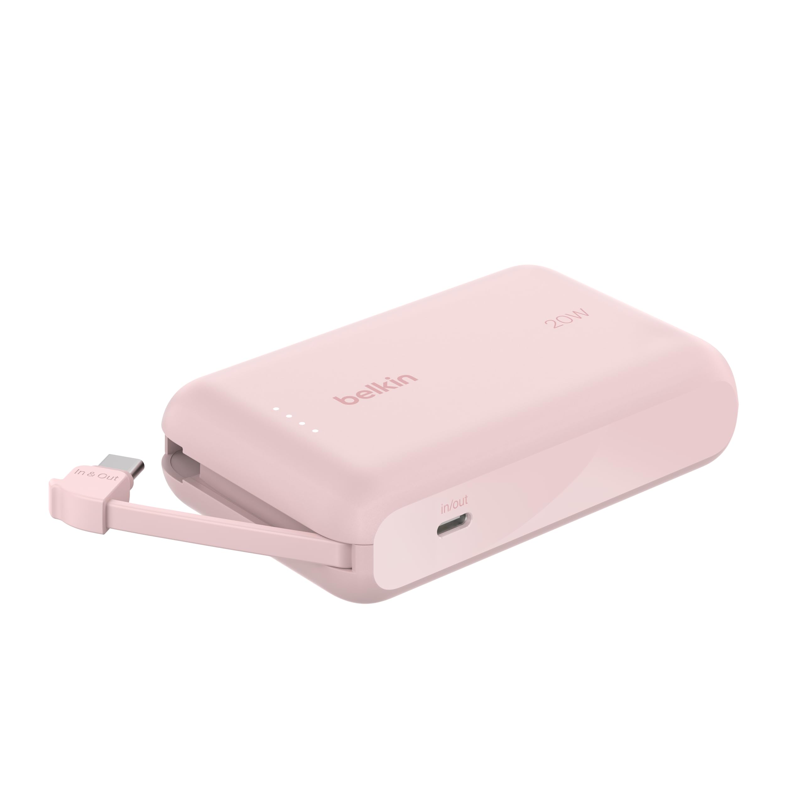 belkin-boostcharge-powerbank-10000mah-mit-usb-c-kabel-rosa-20w image 1