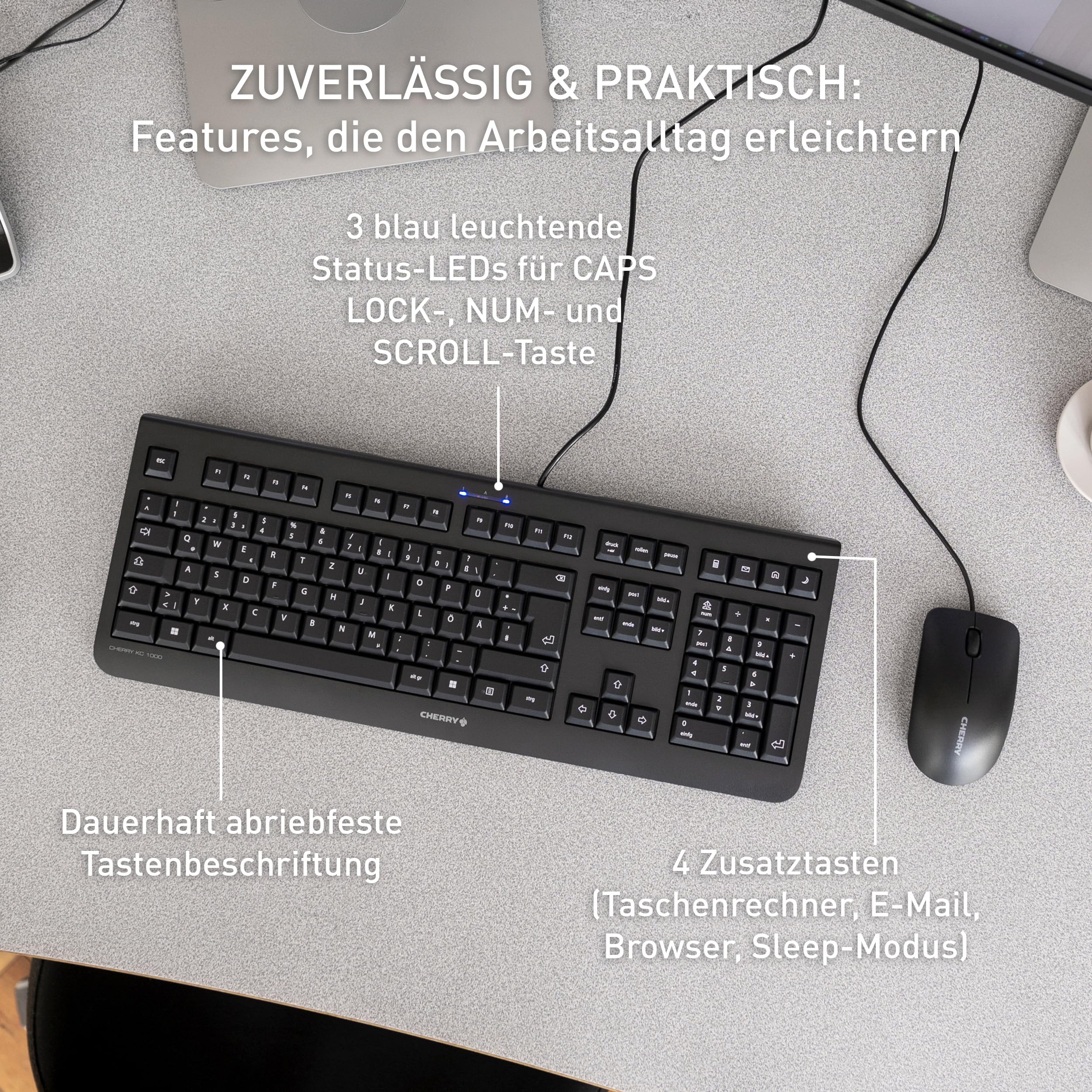 cherry-kc-1000-usb-tastatur-qwertz-flach-schwarz-mit-nummernblock image 5