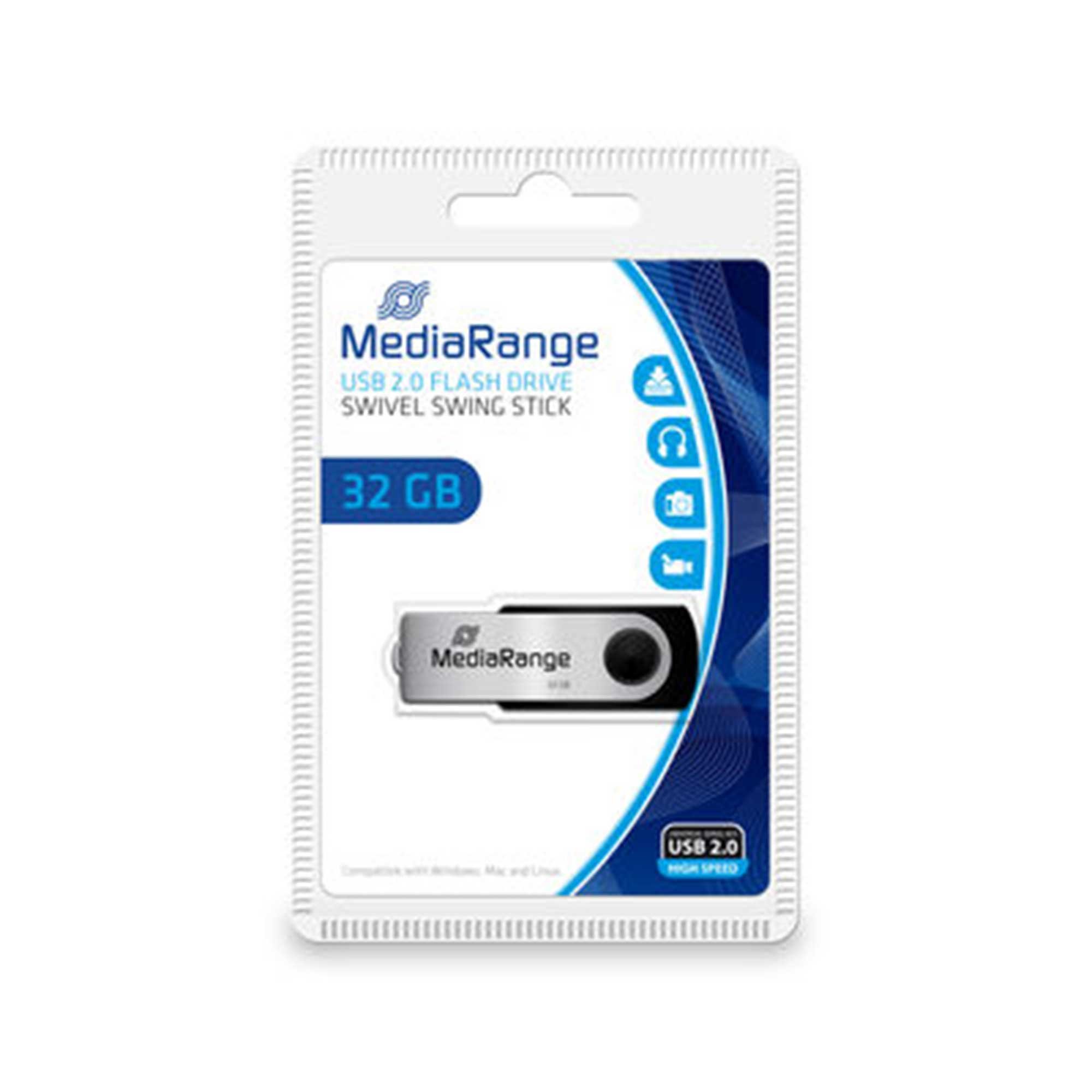 mediarange-usb-stick-usb-2-0-32-gb-mit-drehkappe-schwarz image 1