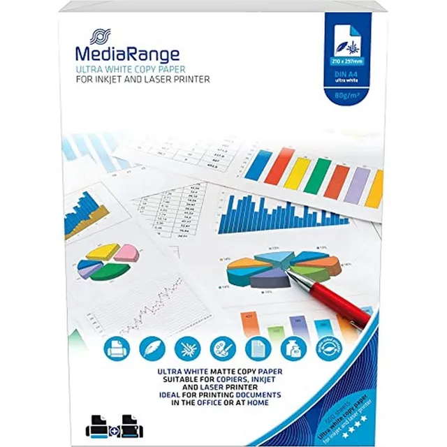mediarange-kopierpapier-a4-80g-500-blatt-wei image 1