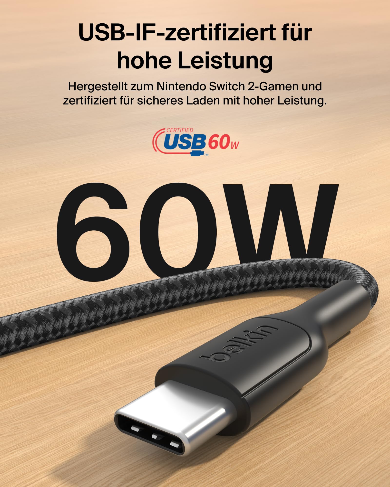 belkin-gaming-usb-c-auf-usb-c-kabel-60w-2m-geflochten-schwarz image 5