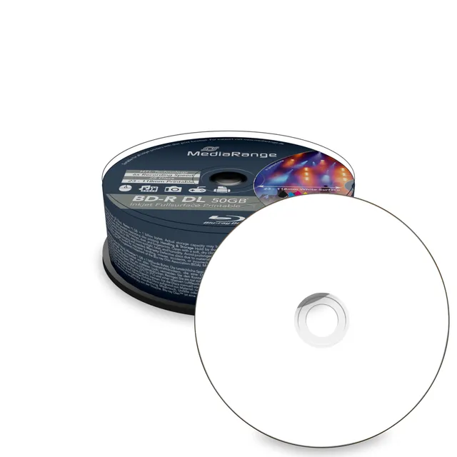mediarange-bd-r-dl-50gb-6x-blu-ray-rohling-25er-pack-inkjet-bedruckbar image 1