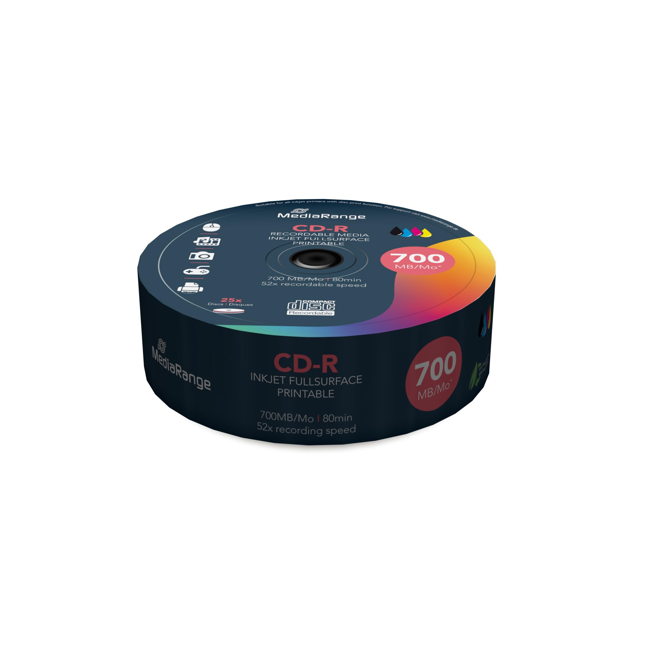 mediarange-cd-r-700mb-80min-52x-cd-rohling-50er-pack-inkjet-bedruckbar image 5