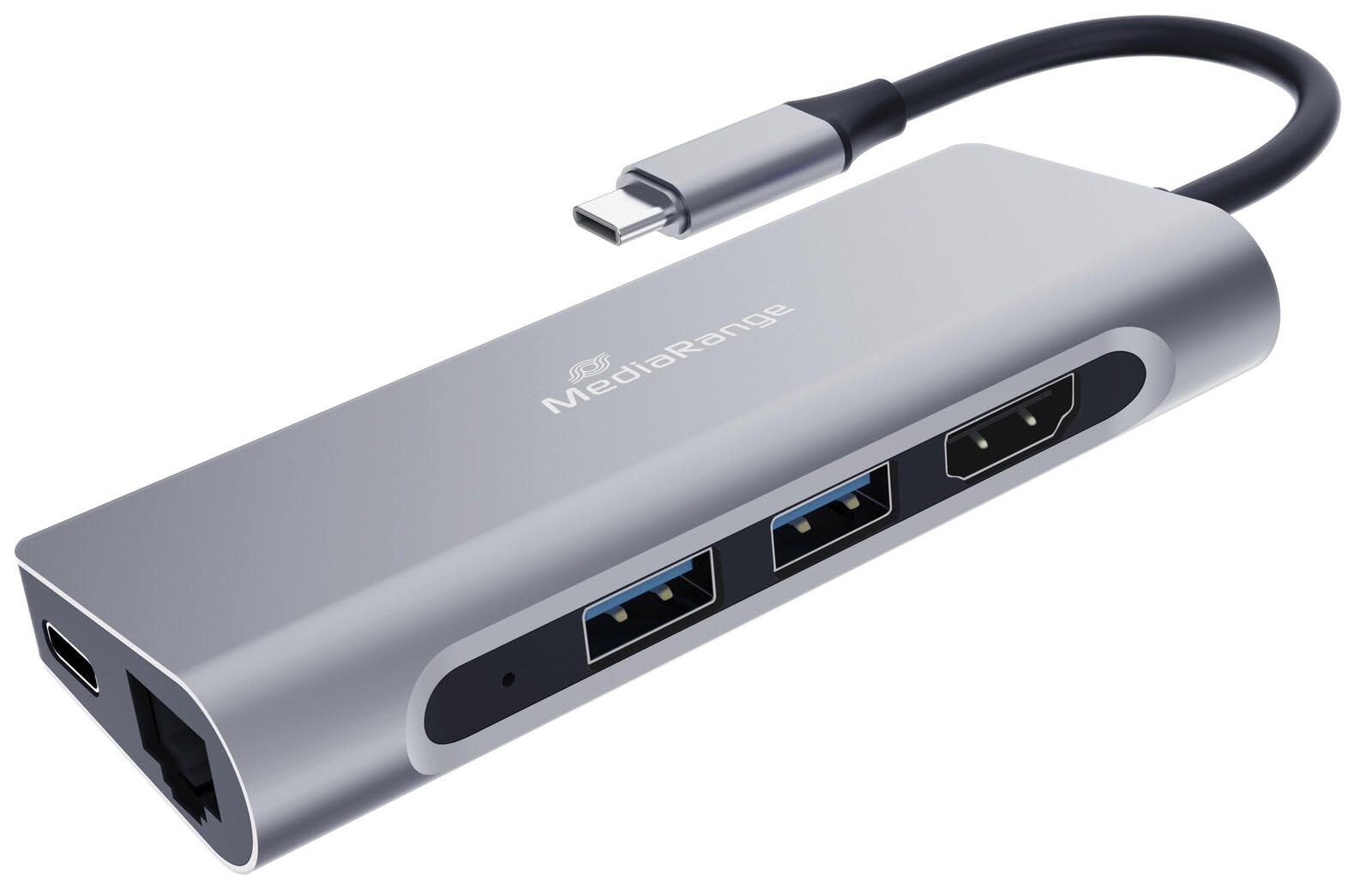 mediarange-usb-c-7-in-1-multiport-adapter-hub-silber image 1