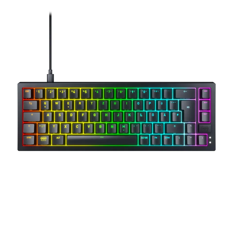 cherry-xtrfy-k5v2-compact-65-gaming-tastatur-qwertz-mx2a-red-schwarz image 1