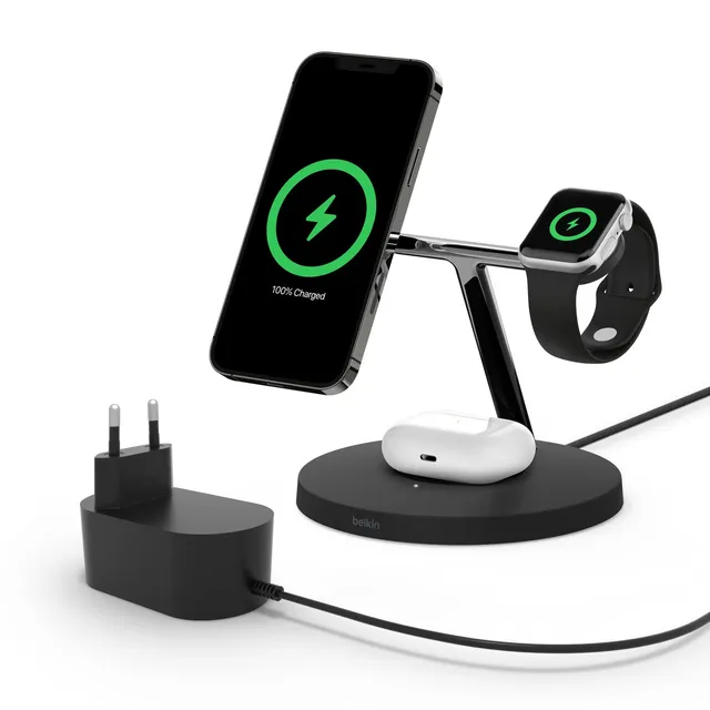 belkin-boostcharge-pro-3-in-1-wireless-ladeger-t-magsafe-15w-wei image 1