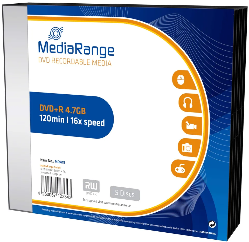 mediarange-dvd-r-4-7-gb-120-min-16x-5er-slimcase-pack image 1