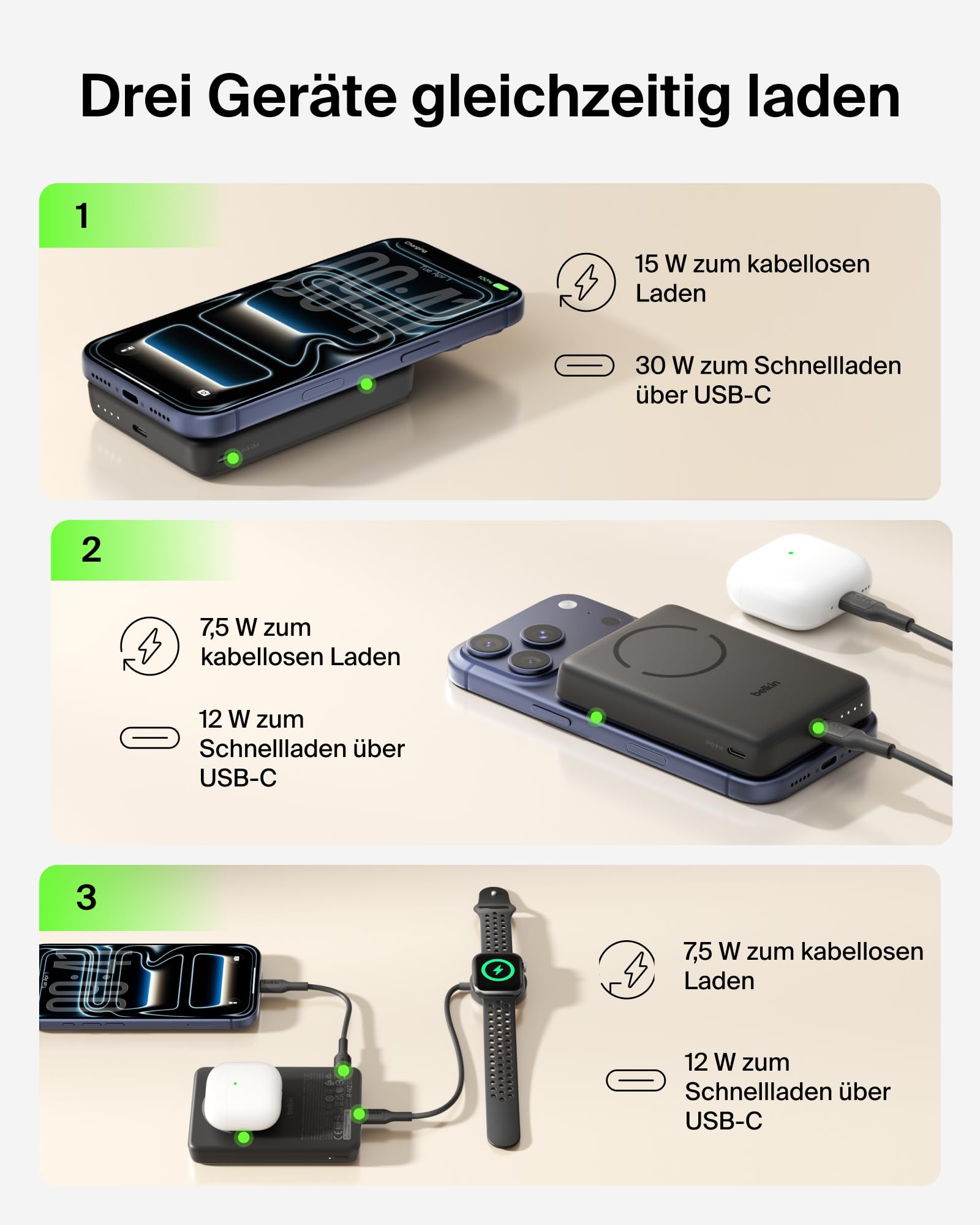 belkin-boostcharge-magnetische-power-bank-10000mah-qi2-15w-schwarz image 4