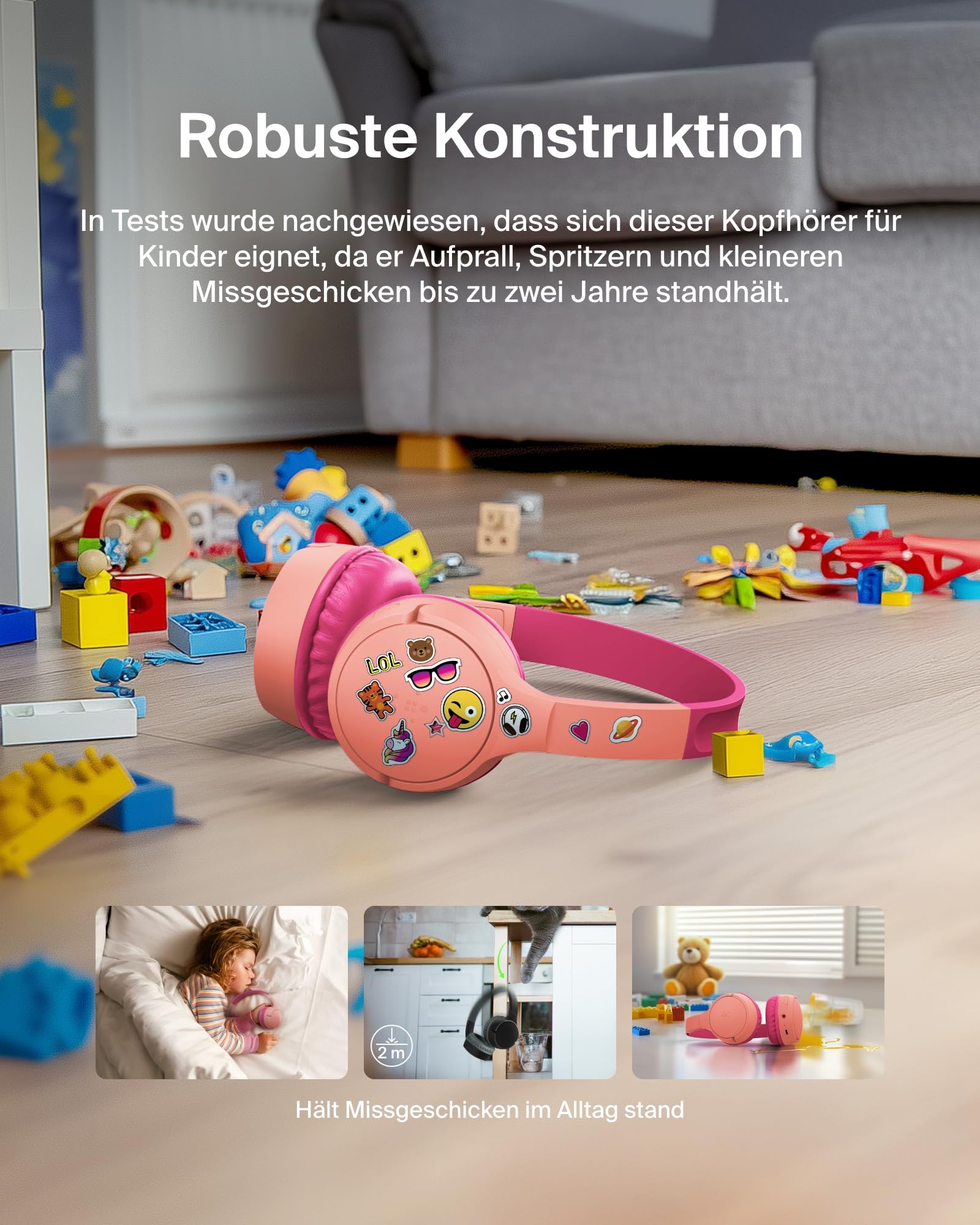 belkin-soundform-mini-kinderkopfh-rer-bluetooth-rosa-30h image 5