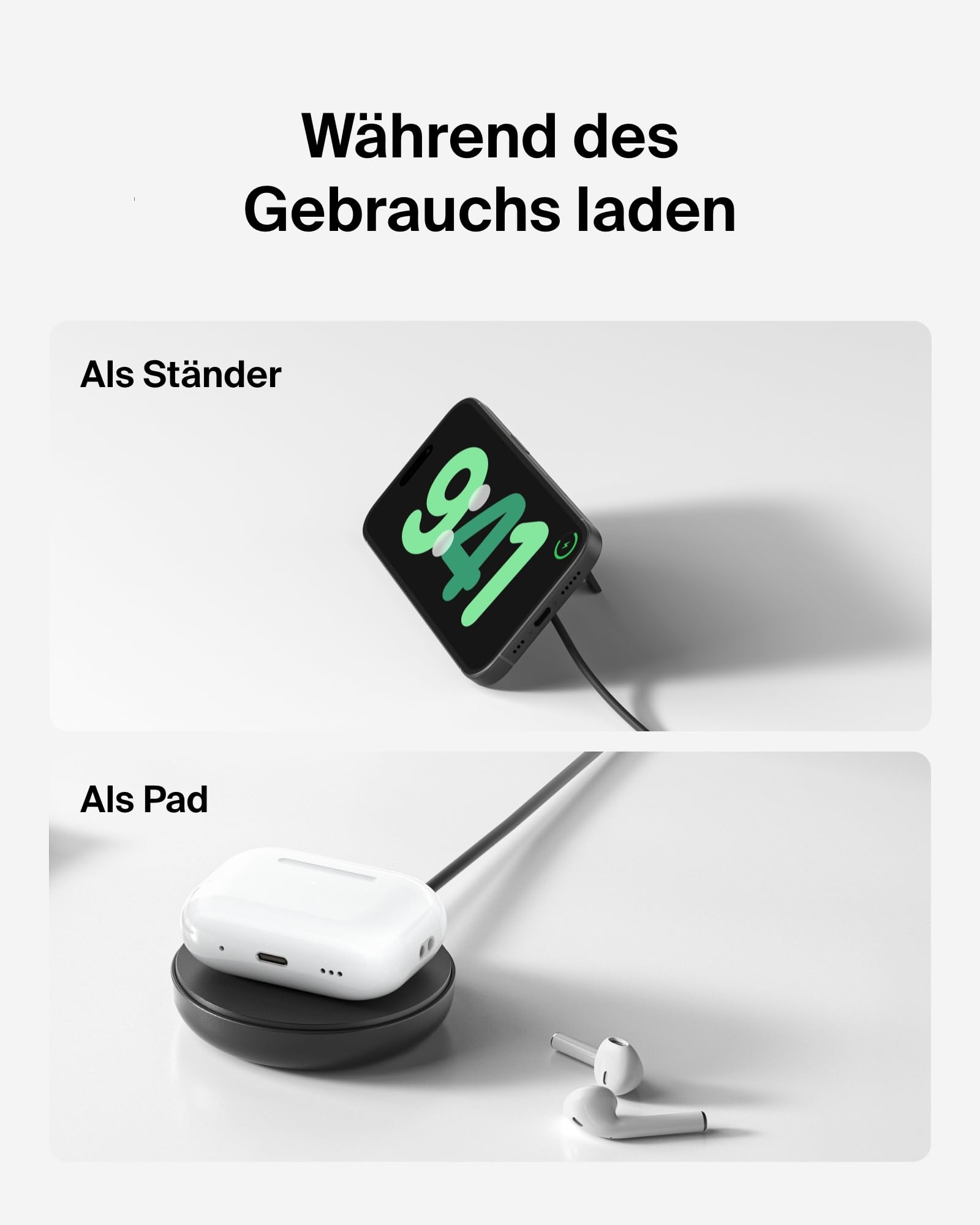 belkin-boostcharge-pro-qi2-magnet-ladestation-15w-mit-st-nder-und-netzteil-schwa image 8