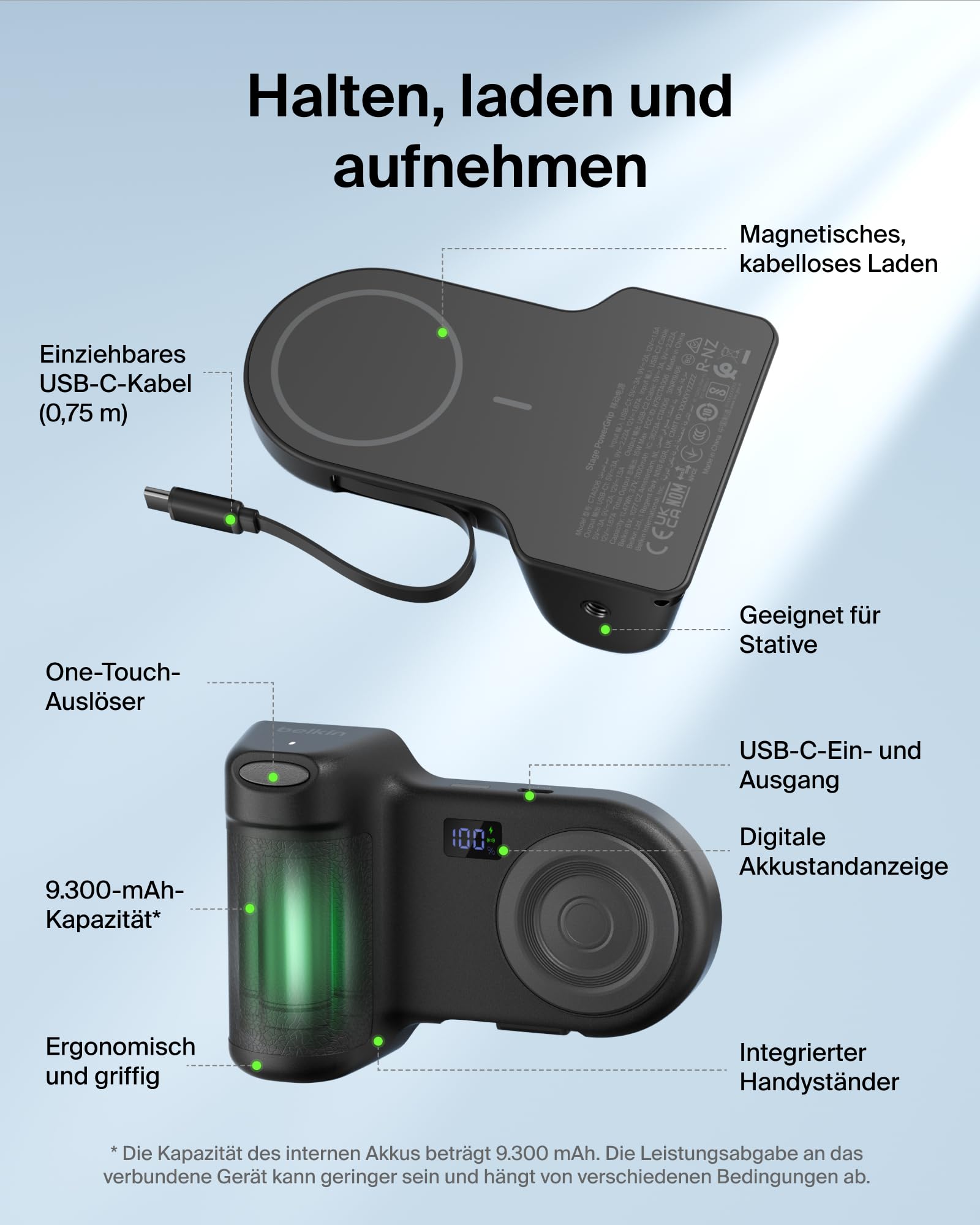 belkin-stage-powergrip-9300mah-magnet-powerbank-mit-kameragriff-schwarz image 3