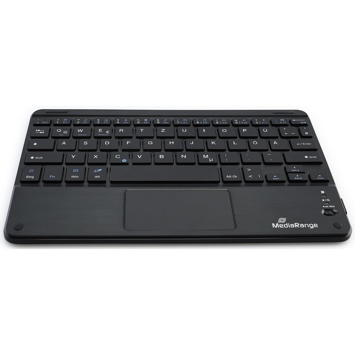 mediarange-funk-tastatur-qwertz-de-mit-touchpad-kompakt image 1