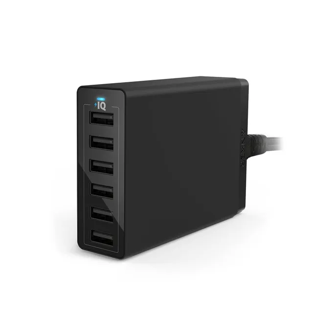 anker-60w-6-port-usb-ladeger-t-mit-poweriq-schwarz image 1